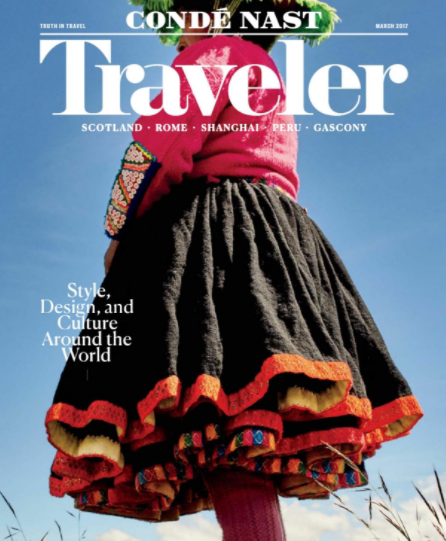 Conde Nast Traveler March 2017 cover