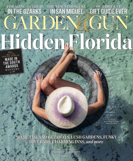 Garden & Gun Magazine cover December 2019 to January 2020
